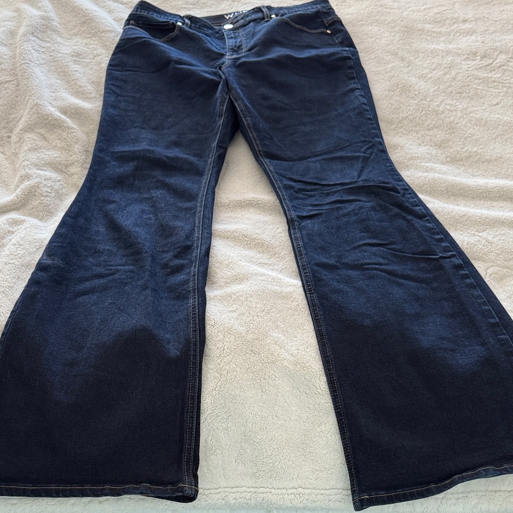 White House Black Market Navy Flare Jeans